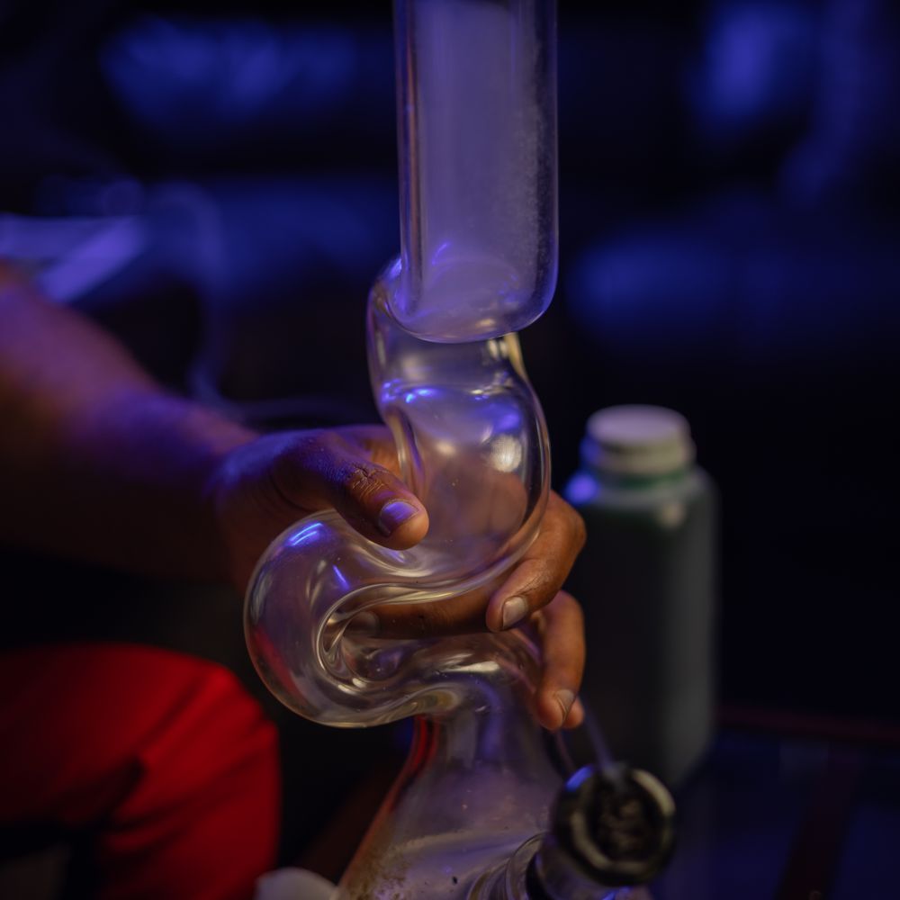 Customer shot of Aura Glass artwork